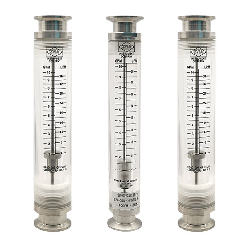 Tri -Clamp -Acrylrohr -Fließmeter mit LZM -GK -Serie